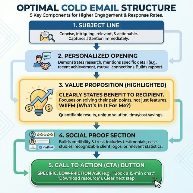 Cold email structure diagram