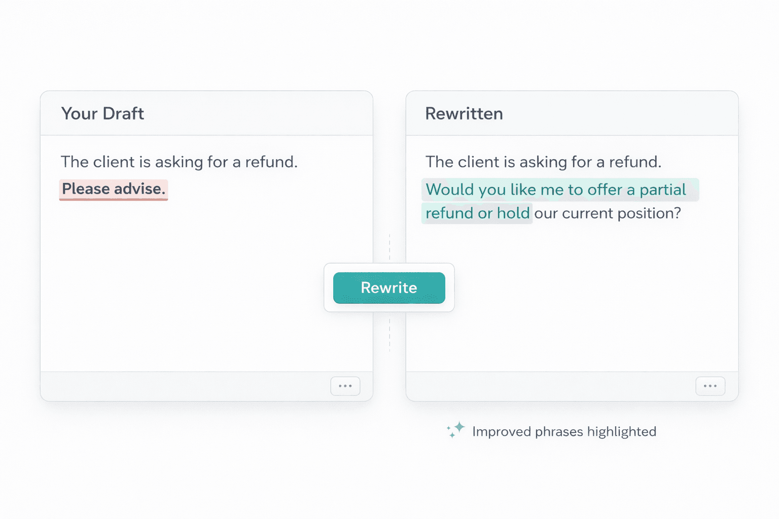 AI Grammar Buddy rewriting please advise into a clearer professional email request