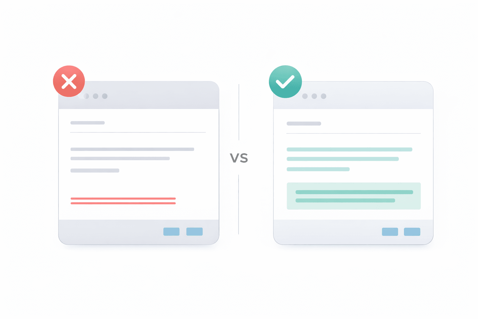 Side-by-side comparison of a vague please advise email versus a specific professional rewrite