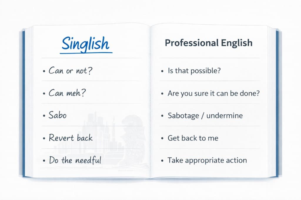 Singlish to English Business Guide: From "Can or Not?" to Professional