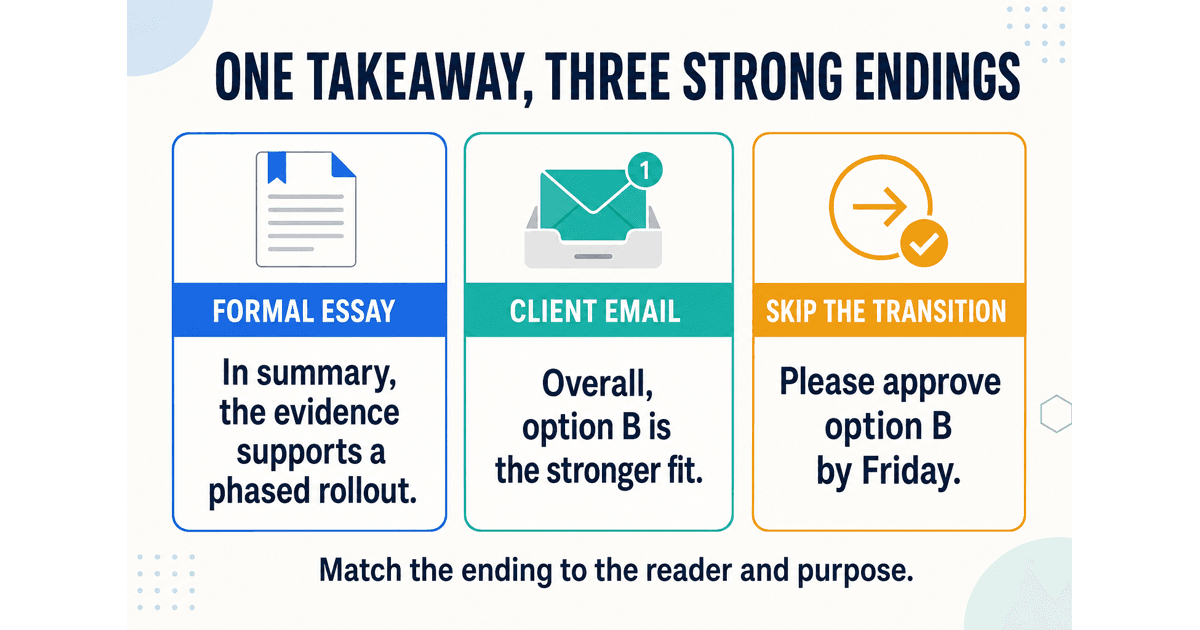 10 Better Ways to Say "In Conclusion" for Essays & Emails